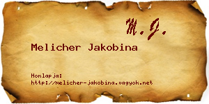 Melicher Jakobina névjegykártya